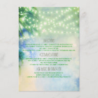 Beach Palms Wedding Details - Information Enclosure Card