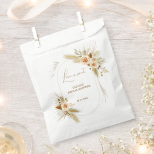 Beach pampas grass love is sweet take a treat favor bag
