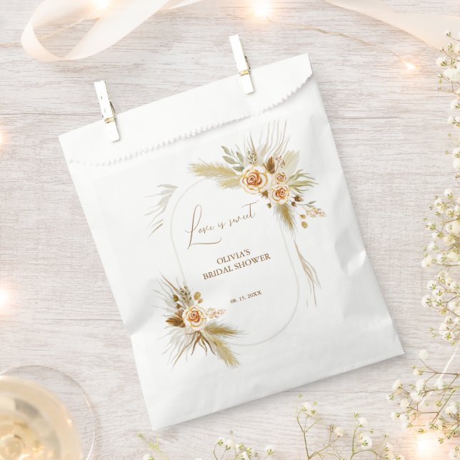 Beach pampas grass love is sweet take a treat favor bag (Clipped)