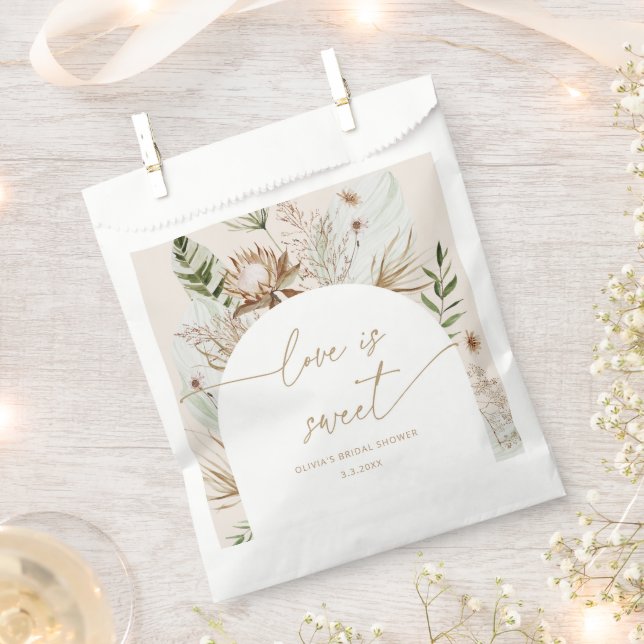 Beach pampas grass love is sweet take a treat favor bag (Clipped)
