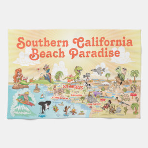Beach Paradise California Kitchen Towel