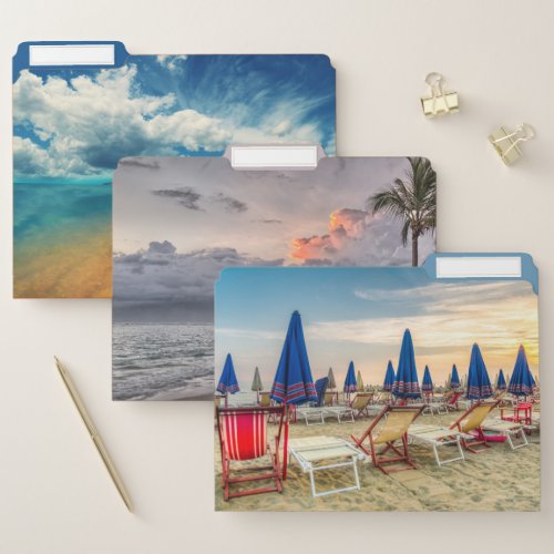 Beach Paradise  Modern Tropical File Folder