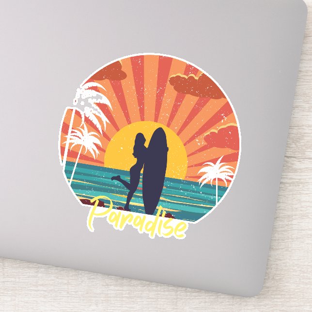 Beach Paradise Sticker (Detail)