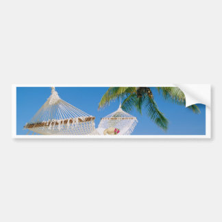 Beach Paradise Vacation Hammock Bumper Sticker