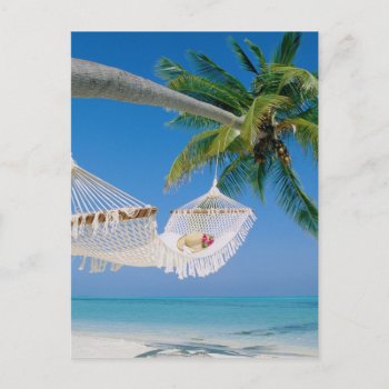 Beach Paradise Vacation Hammock Postcard by Beauty_of_Nature at Zazzle