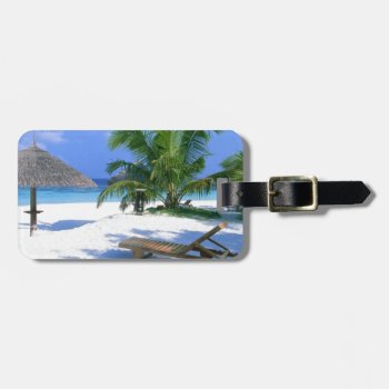 Beach Paradise Vacation Luggage Tag by Beauty_of_Nature at Zazzle