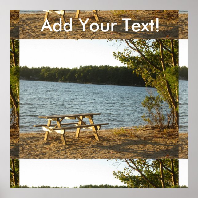 Beach Park Bench Poster (Front)