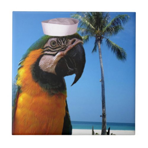 Beach Parrot Tile