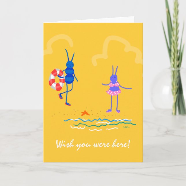 beach party ants card (Front)