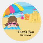 Beach party classic round sticker