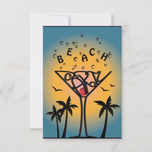 Beach Party design Invitation
