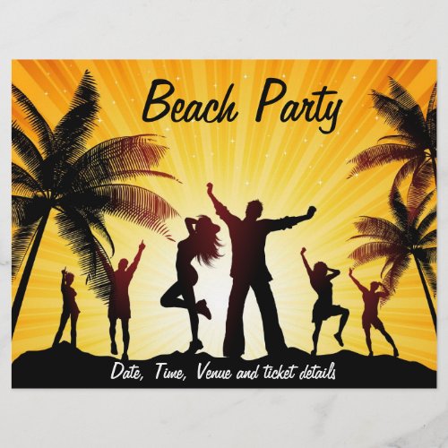 Beach party flyer