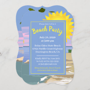 Beach Party Fun Invitation