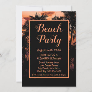 Beach Party Getaway Vacation Invitation