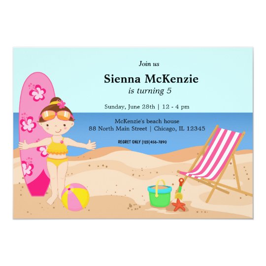 Beach Party (Girl) Card