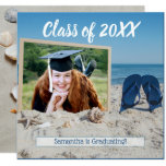 Beach Party Graduation Photo Card