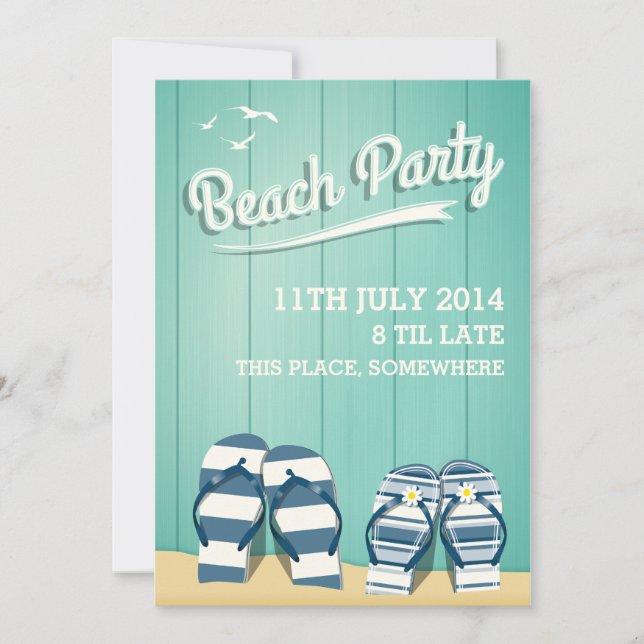 Beach Party Invitation (Front)