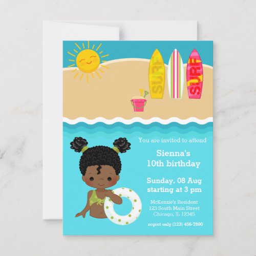 Beach party invitation