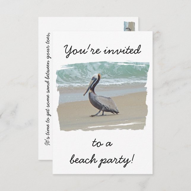 Beach Party Invitation (Front/Back)
