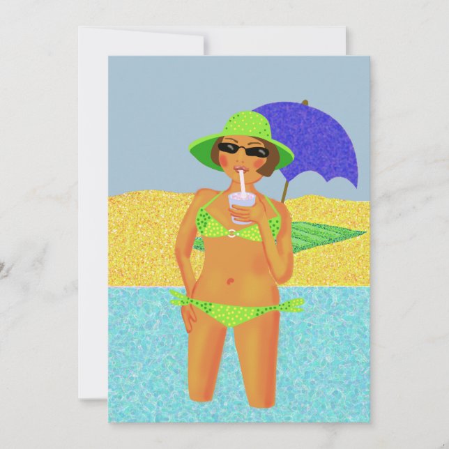 Beach party invitation (Front)
