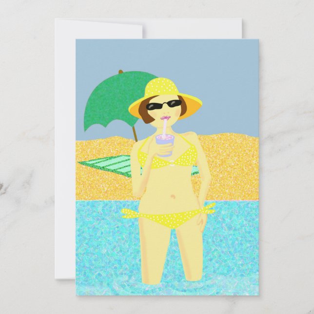 Beach party invitation (Front)