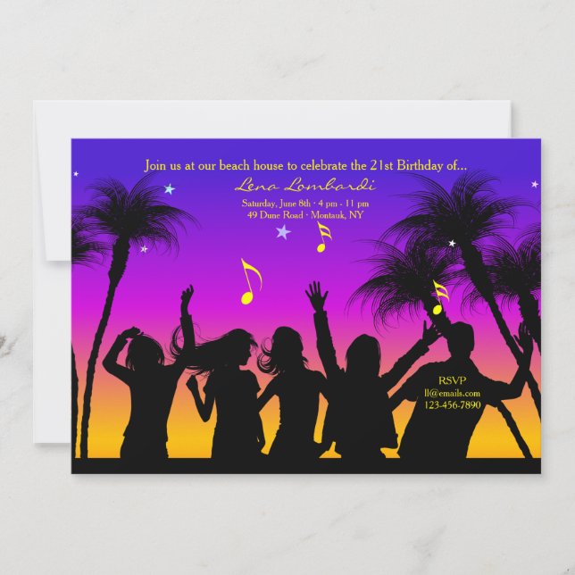 Beach Party Invitation (Front)