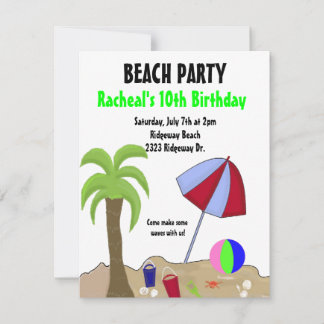 Beach Party Invitation
