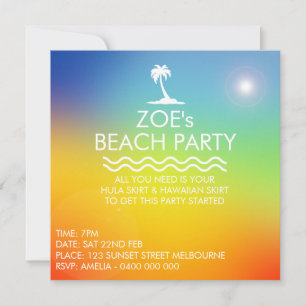 BEACH PARTY INVITATION