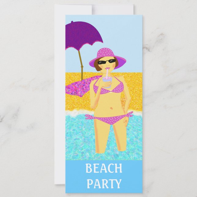 Beach party invitation (Front)