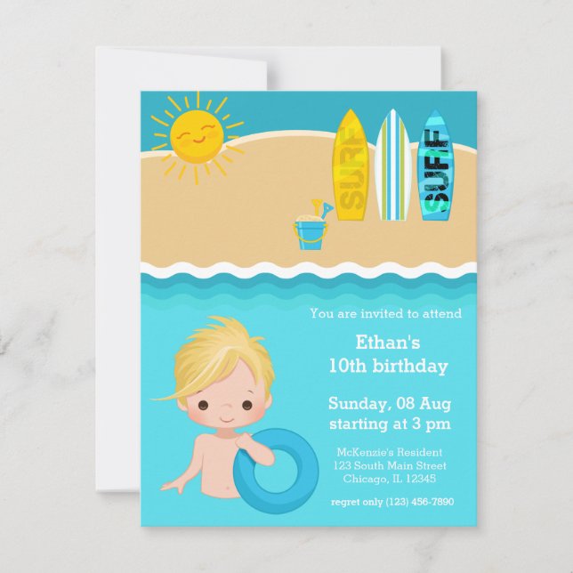 Beach party invitation (Front)