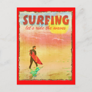 Beach Party Invitation (Surfing) Postcard