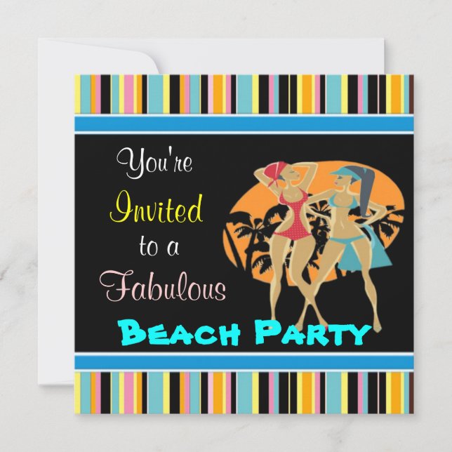 Beach Party Invitations (Front)