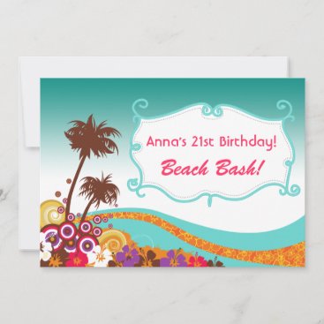Beach Party Invitations