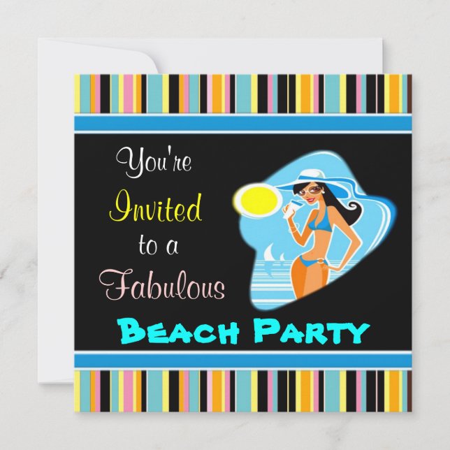 Beach Party Invitations (Front)