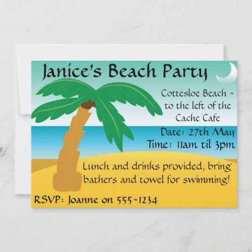 Beach Party Invite