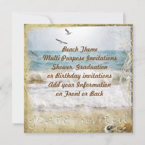 Beach Party Multi purpose Invitation