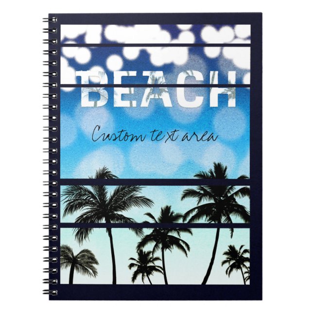 Beach Party Palm Trees Tropical Vintage Journal (Front)