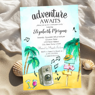 Beach Party Palms Invitation