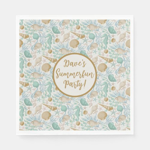 Beach Party Paper Napkins Standard Luncheon Napkins