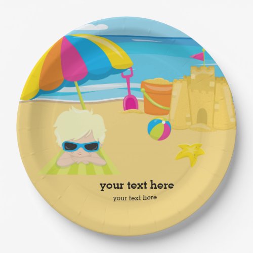 Beach party paper plates