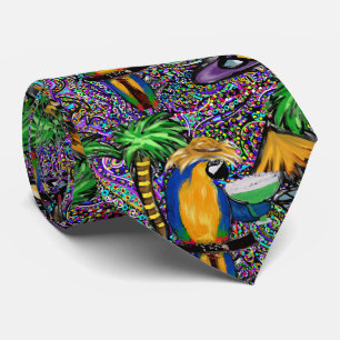 Beach Party Parrot Neck Tie