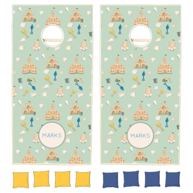 Beach Party Sandcastle Kids Backyard Party Cornhole Set (Set)
