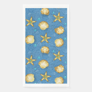 Beach Party Seashells Paper Guest Towels