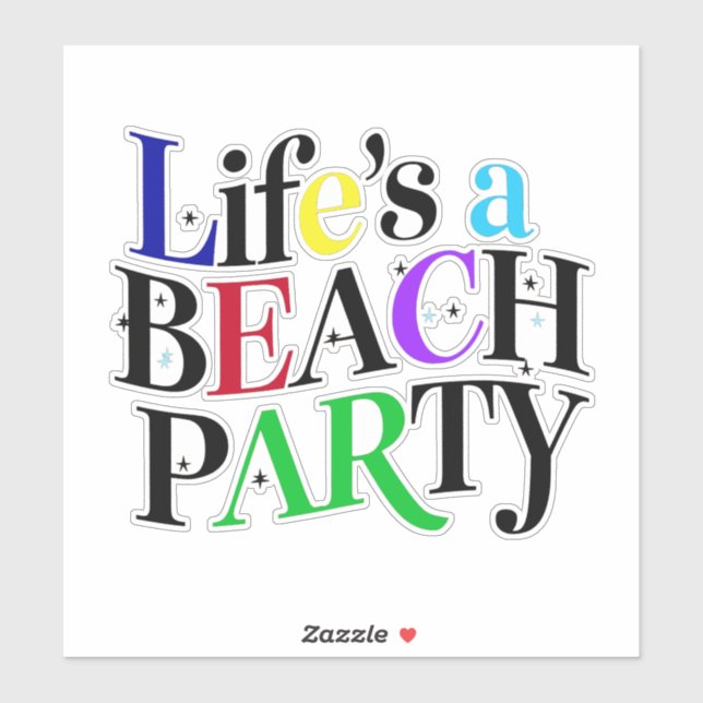 BEACH PARTY STICKER (Sheet)