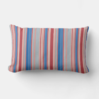 Beach Party Stripes 02 (vertical Stripes) Lumbar Pillow