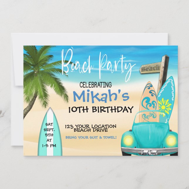 BEACH PARTY, TEEN BIRTHDAY, SWIM PARTY (Front)