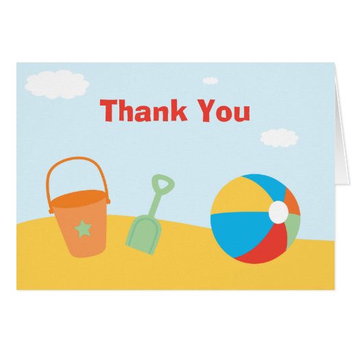 Beach Party Thank You Card | Zazzle