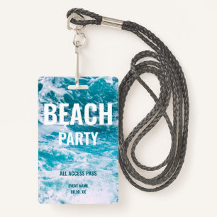 Beach Party VIP All Access Summer Party Badge