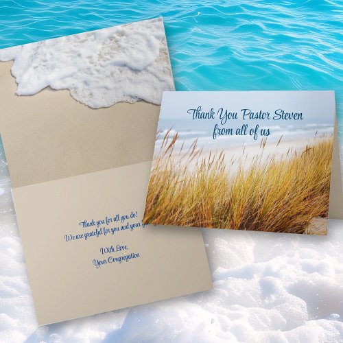 Beach Pastor Appreciation From Congregation Card