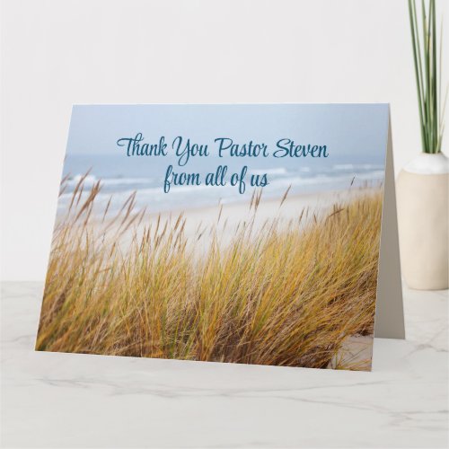 Beach Pastor Appreciation From Congregation Card